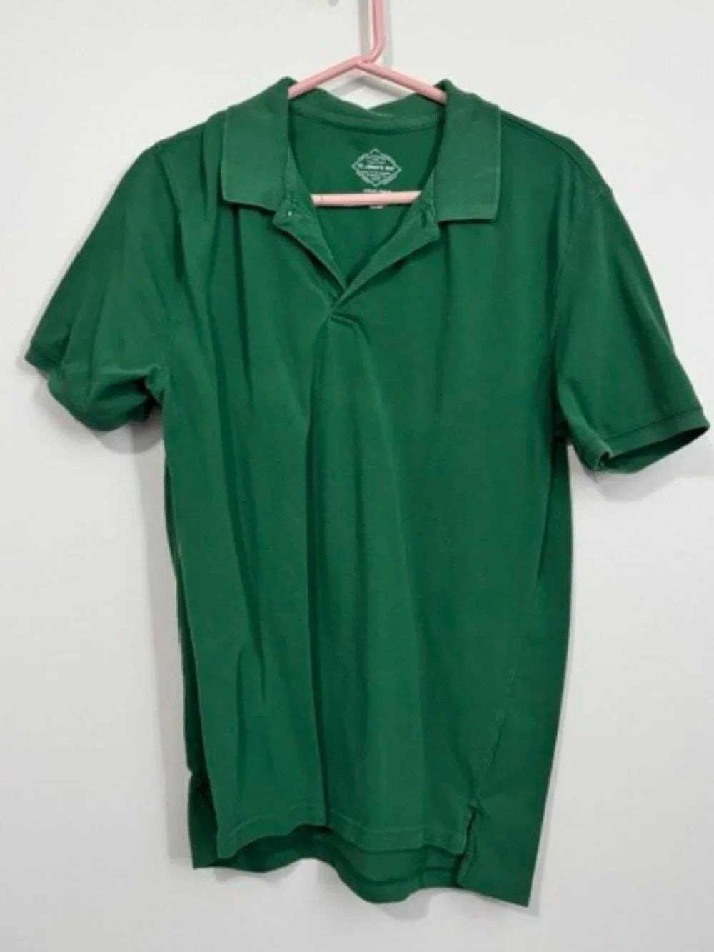 Men's St John's Bay Short Sleeve Polo Shirt Color Green Size Medium